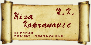 Miša Kopranović vizit kartica